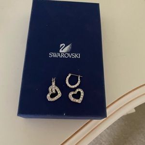 Swaroski heart earrings